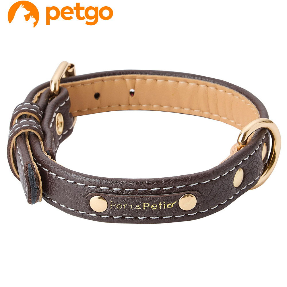 樂天商城 - ペティオ 犬用首輪 Porta クラシックソフトレザーカラー 24mm ブラウン