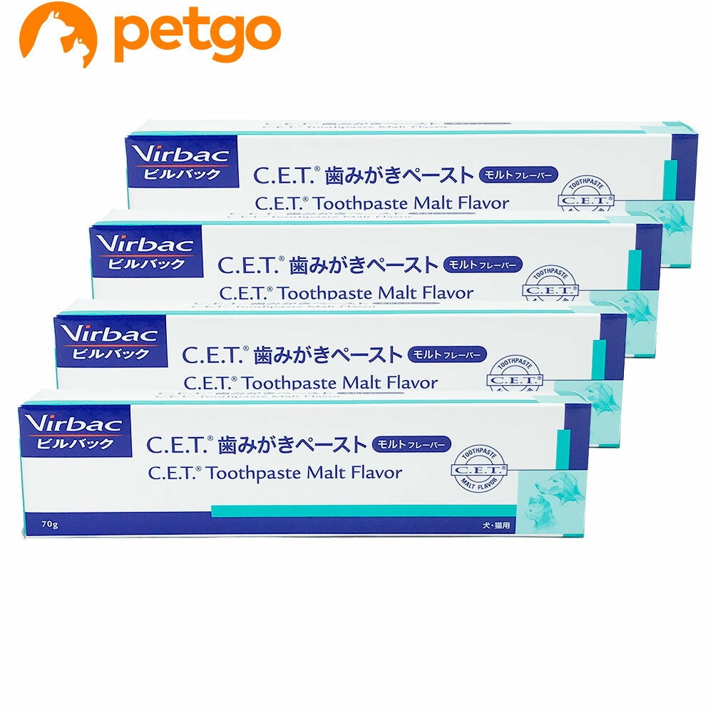 【4個セット】ビルバック C.E.T.犬猫用歯磨き（モルトフレーバー）70g【あす楽】