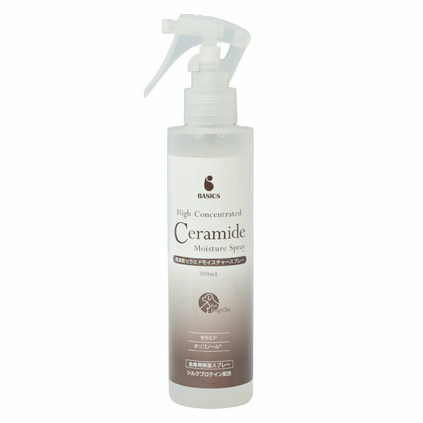 【最大350円OFFクーポン】犬猫用 BASICS 高濃度セラミドモイスチャースプレー 200ml【12/12(木)10:00～12/26(木)9:59】のサムネイル