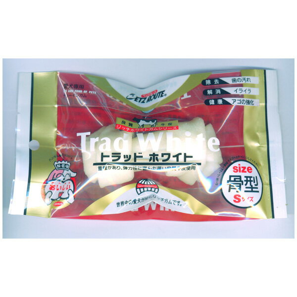 トラッドホワイトガム 骨型 Sサイズ 【ペッツルート】 犬用 犬 おやつ ペット フード ごほうび しつけ ガム [K]のサムネイル