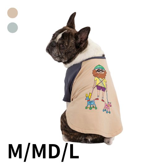 Chi-bee ラグラン Tシャツ M/MD/Lサイズ 全2色犬 ペット ウェア マンダリンブラザーズ Tシャツ 