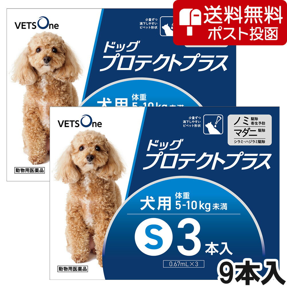 【ネコポス(同梱不可)】ベッツワン ドッグプロテクトプラス 犬用 S 5kg～10kg未満 9本 (動物用医薬品)...