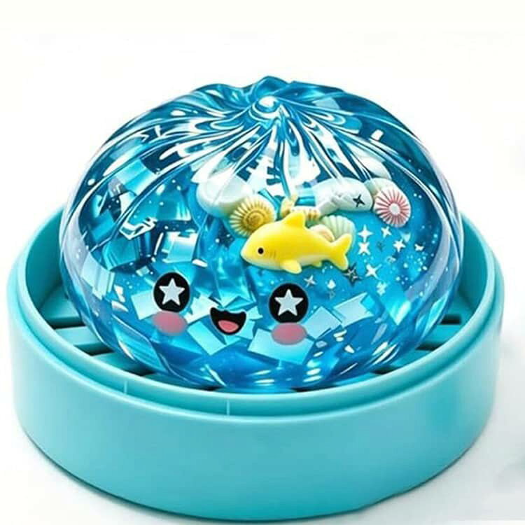 癒しグッズ スクイーズ スクイーズ おもちゃ もちもち 【2個セット】 水感 ぷにぷに 肉まん 握ってストレス解消 低反発 蒸しせいろ付き ストレス解消 リラックス 【2個セット】 フィジェット かわいい プレゼント ハロウィン 景品 vexia-10002969 VEXIA サンプル画像2