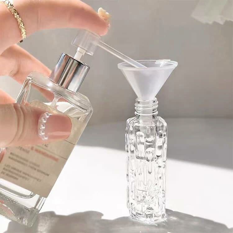 香水容器 木製キャップ 2個セット ガラス 透明 スプレータイプ 5ml 15ml シンプル ...