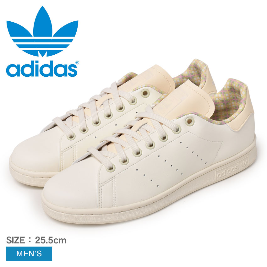 《今だけ！店内全品ポイントUP》アディダス オリジナルス スニーカー メンズ ADIDAS ORIGINALS スタンスミス シューズ ローカット ブランド コートスニーカー スポーティ チェック 靴 通勤 通学 定番 人気 おしゃれ ホワイト 白 オフホワイト GZ4358 STANSMITH