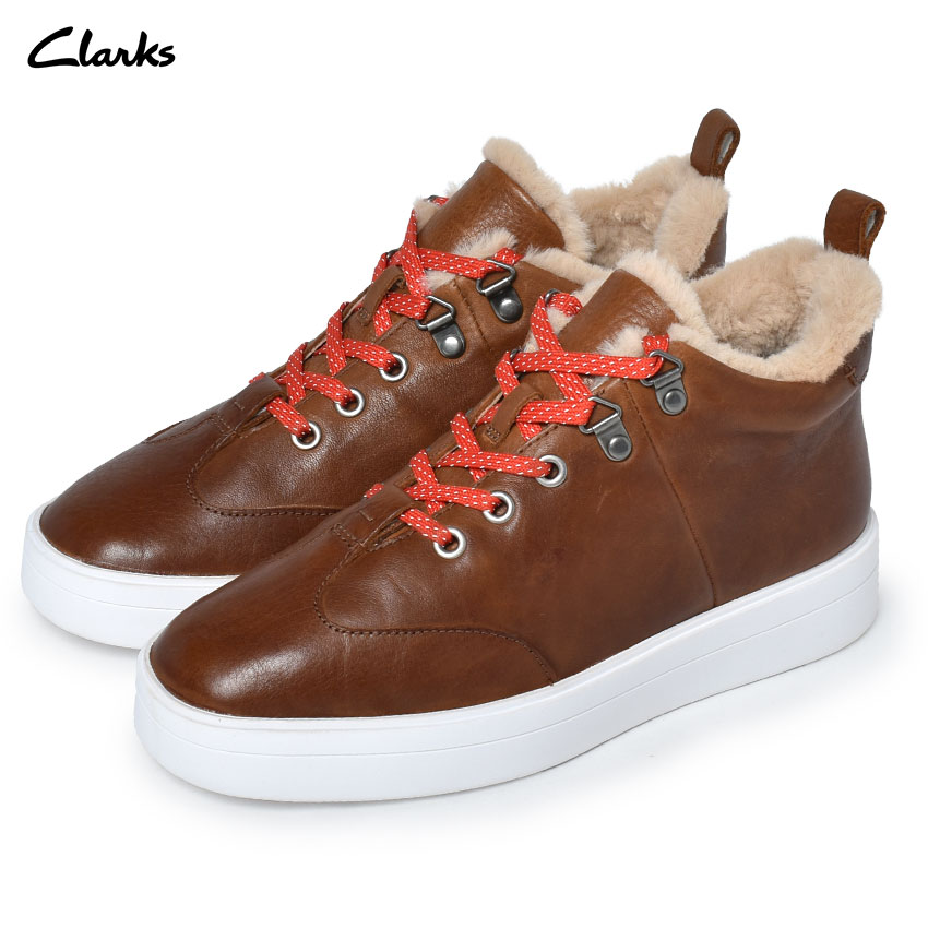 クラークス レザースニーカー レディース クラークス スニーカー レディース CLARKS ヒーロー ハイカー 靴 シューズ レザー ローカット カジュアル クラシカル シンプル ブランド おしゃれ 替え紐 ブラウン 茶 26152868 HERO HIKER