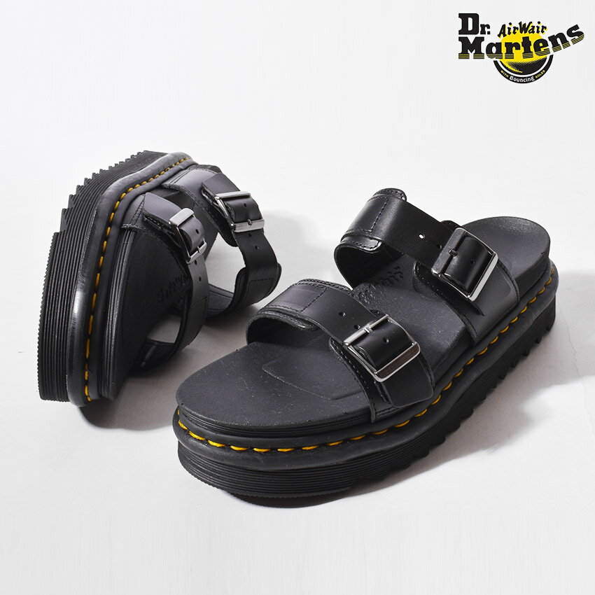 《今だけ！店内全品ポイントUP》ドクターマーチン サンダル DR.MARTENS ブラックマイルス スライド サンダル MYLES SLIDE SANDAL 23523001 メンズ レディース