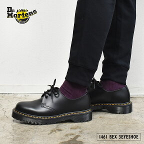 《今だけ！全品ポイントアップ中》ドクターマーチン 3ホール シューズ レディース メンズ 厚底 1461 BEX DR.MARTENS ブラック ユニセックス Dr.Martens 1461 BEX 3EYESHOE R21084001 ローカット 靴 黒