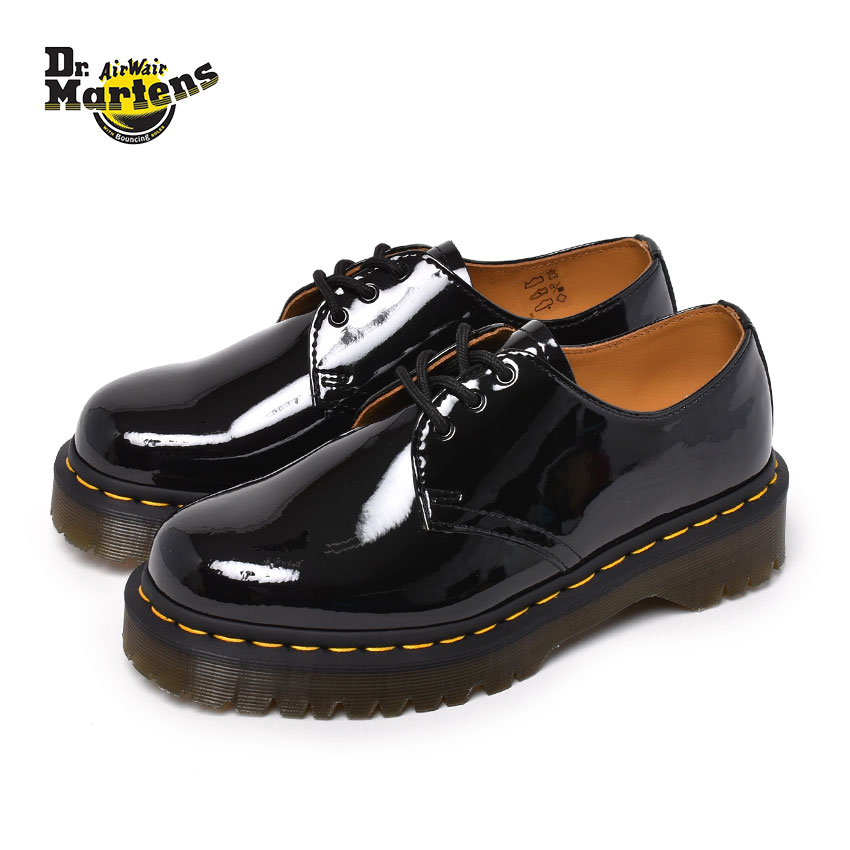 《今だけ！全品ポイントUP》ドクターマーチン 3ホール シューズ メンズ レディース 厚底 1461 BEX Dr.Martens ブランド カジュアル シンプル プレーントゥ ローカット エナメル パテントレザー 靴 人気 定番 おしゃれ お出かけ ブラック 黒 26888001