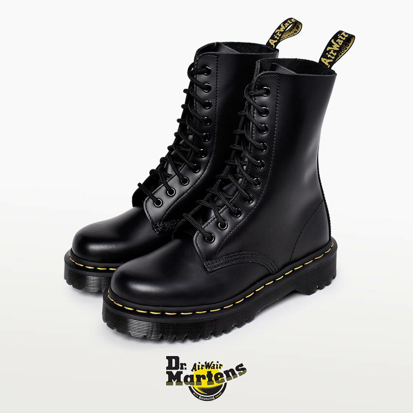 《今だけ！全品ポイントUP》ドクターマーチン ブーツ メンズ レディース DR.MARTENS ブーツ 靴 シューズ サイドジップ 厚底 マーチン ブランド おしゃれ お出かけ 旅行 人気 定番 ブラック 黒 26202001 1490 10EYE BOOT