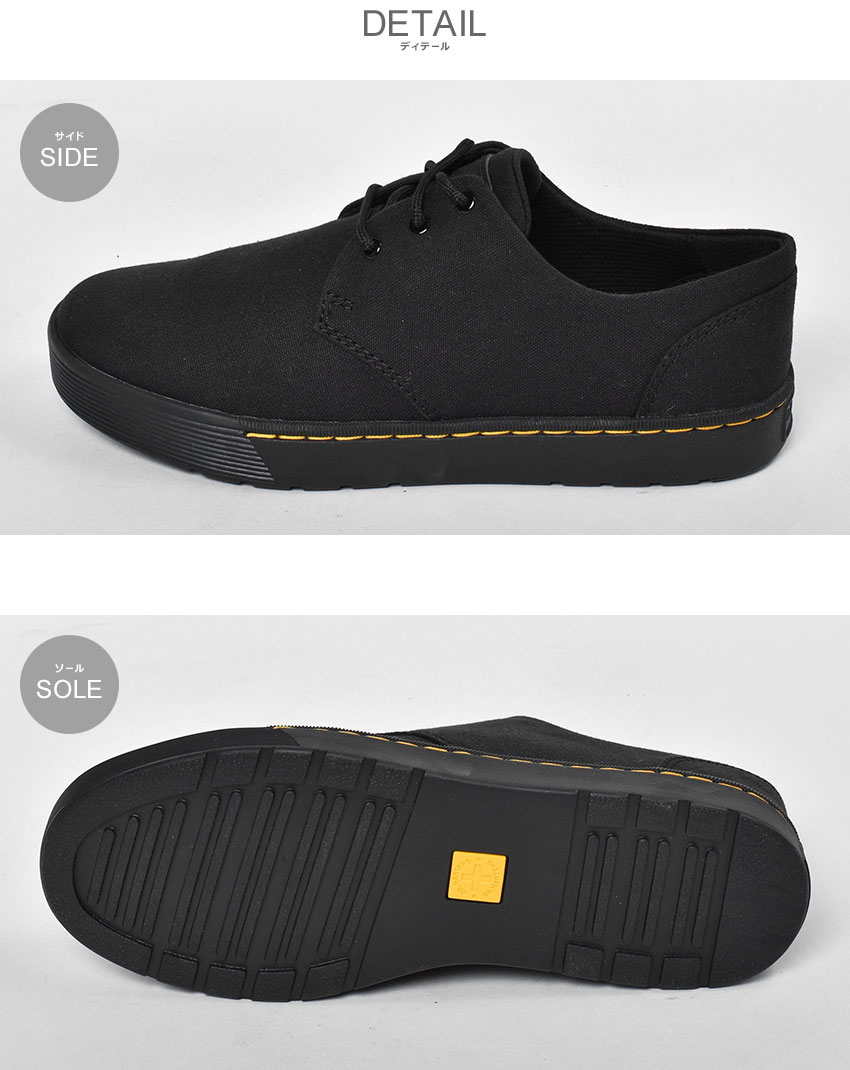 ドクターマーチン スニーカー メンズ DR.MARTENS 靴 シューズ シューレース ローカット マーチン ブランド おしゃれ お出かけ 旅行 人気 定番 ブラック 黒 26181001 CAIRO LOW 3EYE SHOES