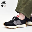 《今だけ！店内全品ポイントUP》ニューバランス 327 レディース メンズ ホワイト 白 ブラック 黒 スニーカー NEW BALANCE MS327 靴 シューズ ローカット レザー 本革 カジュアル 定番 通勤 通学 ストリート 22.5cm~29cm 大きいサイズ 小さいサイズ MS327STB MS327STC