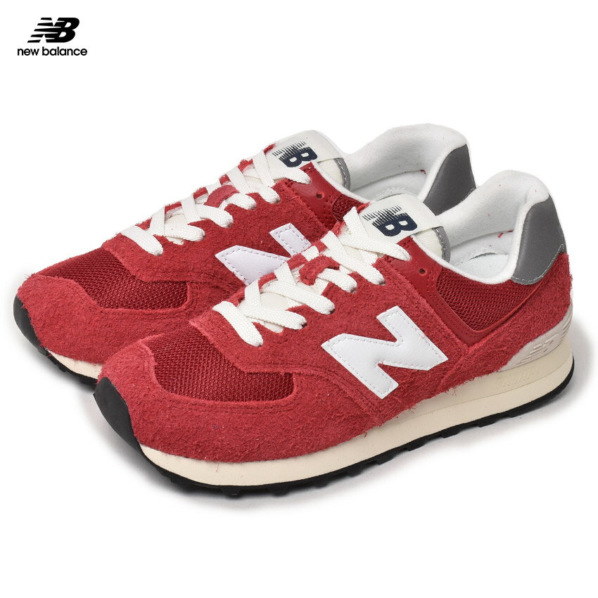 《限定クーポンで8,560円》ニューバランス スニーカー メンズ レディース new balance U574 靴 シューズ ローカット レザー 本革 ブランド カジュアル 定番 通勤 通学 おしゃれ シンプル レッド 赤 U574HR2 ワイズD 男性 女性 大人 派手 旅行