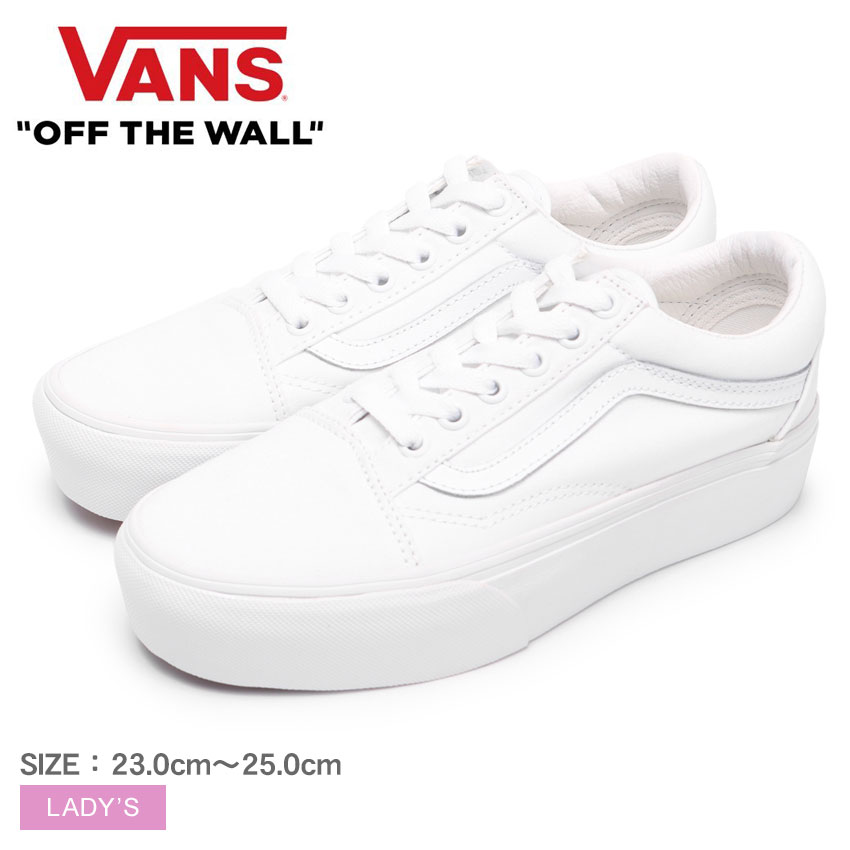 バンズ 《限定クーポン配布》バンズ スニーカー VANS レディース 厚底 ホワイト 白 靴 オールドスクール プラットフォーム シューズ ローカット おしゃれ 大人 人気 スケートブランド スケーター 定番モデル ローテク ヴァンズ OLD SKOOL PLATFORM VN0A3B3UW00