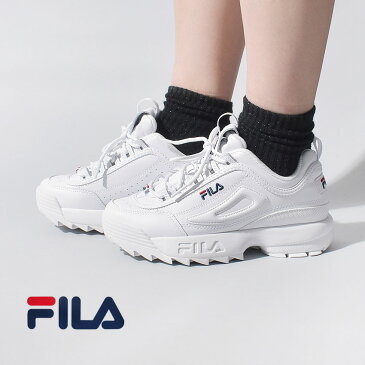 クーポンで割引★フィラ スニーカー レディース FILA ディスラプター 2 プレミアム 靴 シューズ 通勤 通学 ローカット 厚底 おしゃれ シンプル 定番 カジュアル ホワイト 白 5FM00002 DISRUPTOR 2 PREMIUM