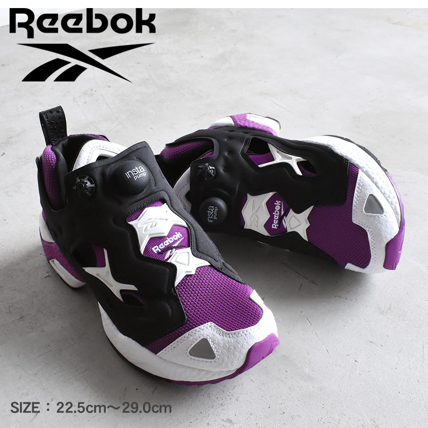 《クーポンで14,740円》リーボック ポンプフューリー スニーカー メンズ レディース REEBOK インスタポンプ フューリー 95 ポンプ 厚底 シューズ ブランド カジュアル ミドルカット シンプル スポーティ ロゴ 靴 運動 おしゃれ クッション パープル 紫