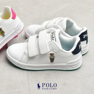 【スーパーSALEクーポン配布】ポロ ラルフローレン スニーカー ポロベア キッズ 男の子 女の子 子供靴 POLO RALPH LAUREN TD トドラー シューズ ベルクロ ベルト ローカット ホワイトスニーカー 幼児 入園式 卒園式 冠婚葬祭 カジュアル ブランド 3歳 4歳 5歳 6歳 上品