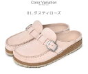 【5/10限定！最大全額Pバック★要エントリー】ビルケンシュトック バックリー BIRKENSTOCK サンダル レディース ブラック 黒 ピンク ブラウン 茶 BUCKLEY 1016153 1017826 1017828 ビルケン 細幅 本革 レザー モダン ナロー幅 コンフォートサンダル カジュアル シンプル 2