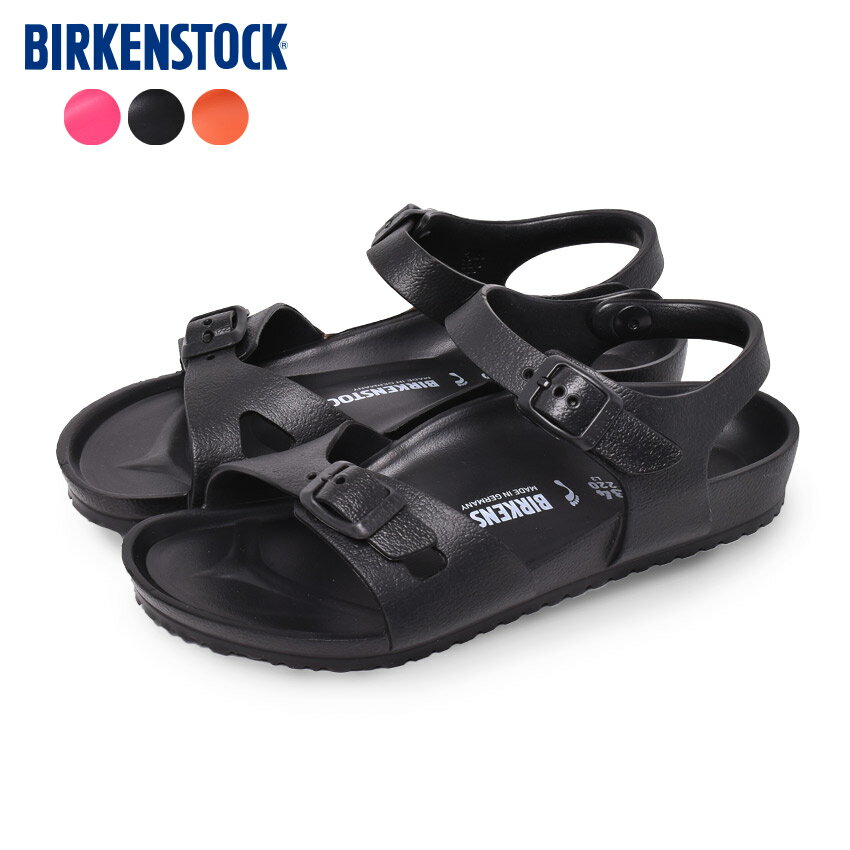 楽天VIA TORINO インポートブランドビルケンシュトック サンダル BIRKENSTOCK キッズ リオ RIO EVA 細幅タイプ 子供 ジュニア こども 青 黄 ストラップ 軽い 歩きやすい アウトドア ブランド サポート 健康 カラフル かわいい 海 ビーチ プール 川