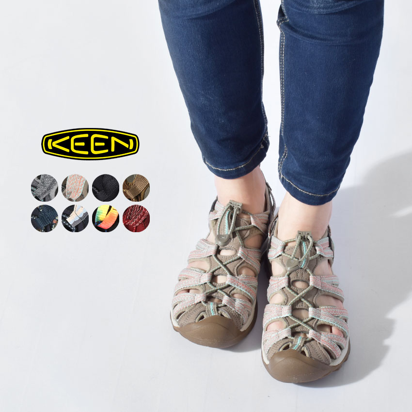 《限定クーポン配布》【KEEN】 キーン ウィスパー W レディース サンダル アウトドア スポーツサンダル スポサン ブランド 滑りにくい 歩きやすい グリップ 水陸両用 WHISPER W レジャー ビーチ 海 川 街 フェス キャンプ 防水 人気 おしゃれ