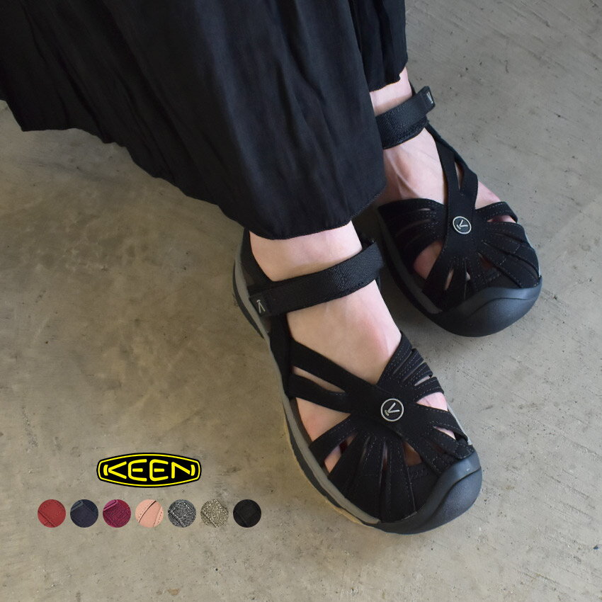 クーポンで500円OFF☆キーン サンダル KEEN レディース ローズサンダル ROSE SANDAL スポーツサンダル アウトドア ブランド 水陸両用 グリップ 滑り止め 歩きやすい 安定感 クッション キャンプ ビーチ 海 街 おしゃれ カジュアル ベロクロ ストラップ