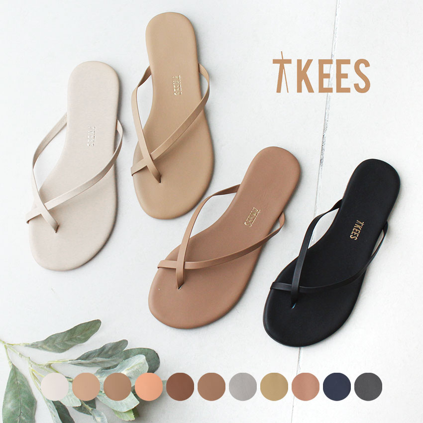 《限定クーポンで4,920円》ティキーズ サンダル ビーチサンダル レディース TKEES ぺたんこ きれいめ RILEY シンプル カジュアル ブランド ビーサン トングサンダル ゴールド シルバー 本革 レザー 牛革 ブラック 黒 ホワイト 白 ブラウン ベージュ ピンク ネイビーのサムネイル