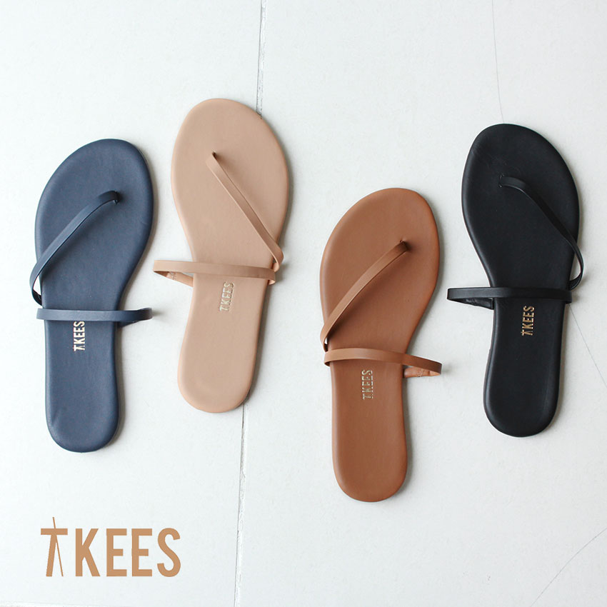 《限定クーポンで5,930円》ティキーズ サンダル ビーチサンダル レディース TKEES きれいめ フラット ぺたんこ サリット シンプル 本革 天然皮革 牛革 レザー カジュアル ブランド シンプル ビーサン ブラック 黒 ブラウン ベージュ ネイビー ベージュ SARIT マットのサムネイル