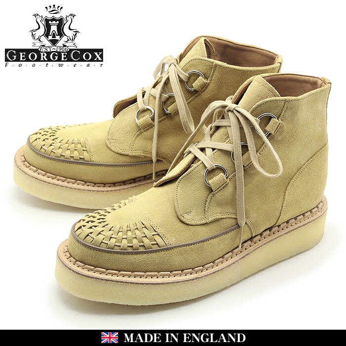 《SALE☆ポイント20倍》ジョージコックス シューズ GEORGECOX ラバーソール メンズ レディース 厚底 14307 Dリング チャッカ サンド 14307 D-RING CHUKKA 1640 311 NO.5ソール ハイカット スウェード ロック パンク ロカビリー 母の日 sale