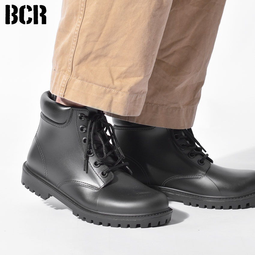 《18日20時〜P10倍☆》ビーシーアール レインブーツ メンズ BCR 6インチ レインブーツ 靴 シューズ 長靴 雨靴 雨 雪 防水 おしゃれ カジュアル アウトドア 人気 普段使い ブラック 黒 BC518