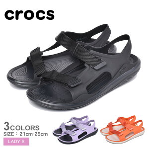 《限定クーポン対象》 CROCS クロックス サンダル SWIFTWATER EXPEDITION 206527 レディース シューズ ブランド スポーツサンダル フラットサンダル カジュアル シンプル スポーティ アウトドア レジャー ストラップ ベルクロ マジックテープ 靴 軽量 黒 母の日 sale