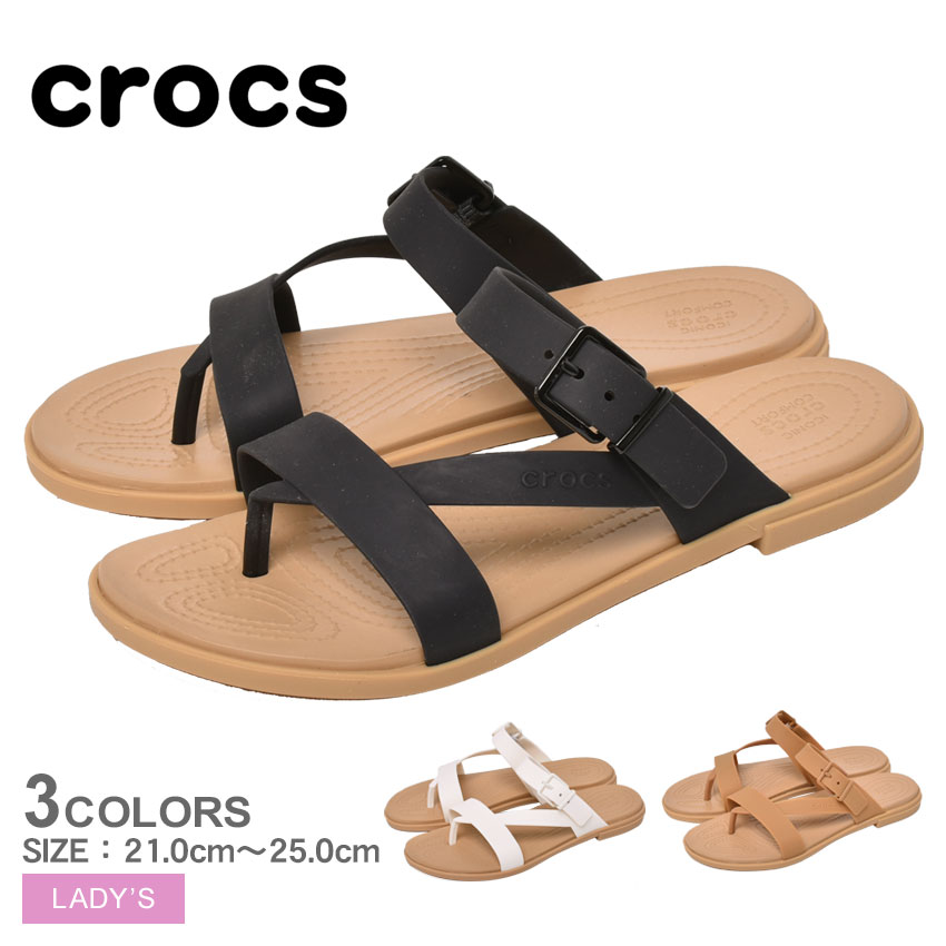 《限定クーポン配布》クロックス サンダル レディース CROCS トゥルム トウ ポスト サンダル 靴 シューズ ブランド 軽量 人気 シンプル カジュアル ビーチ プール アウトドア 海水浴 川 ビーチサンダル ブラック 黒 ホワイト 白 ベージュ 206108 tulum toe