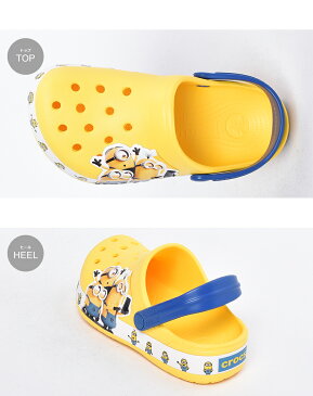 クロックス サンダル キッズ ジュニア 子供 CROCS ファン ラブ ミニオンズ マルチ クロッグ ぺたんこ つっかけ スポーツ キャラクター イエロー 黄 205512 FUN LAB MINIONS MULTI CLOG