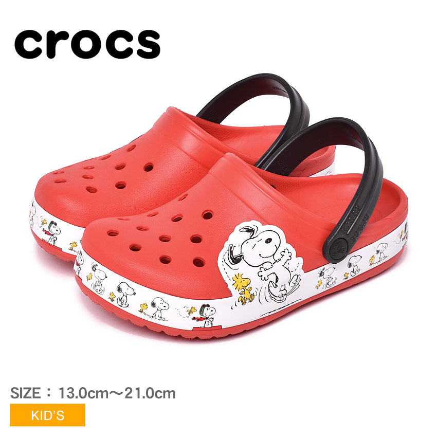 クーポンで100円OFF☆クロックス サンダル キッズ ベビー ジュニア 子供 CROCS ファンラブ スヌーピー ウッドストック クロッグ 靴 シューズ ブランド 軽量 人気 シンプル カジュアル ビーチ 海 プール アウトドア 海水浴 川 ビーチサンダル ゴールド 男の子