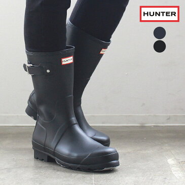 ハンター レインブーツ メンズ HUNTER オリジナル ショート シューズ ラバー ブーツ 靴 長靴 雨具 防水 雨 雪 台風 おしゃれ 売れ筋 人気 定番 ブラック 黒 MFS9000RMA