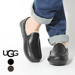 《今だけ！全品ポイントアップ中》UGG アグ メンズ アスコット スリッポン ローファー レザー 5379 MENS ASCOT フラット シューズ モカシン ムートン 本革 ウール 海外 正規品 おしゃれ 靴 シープスキン