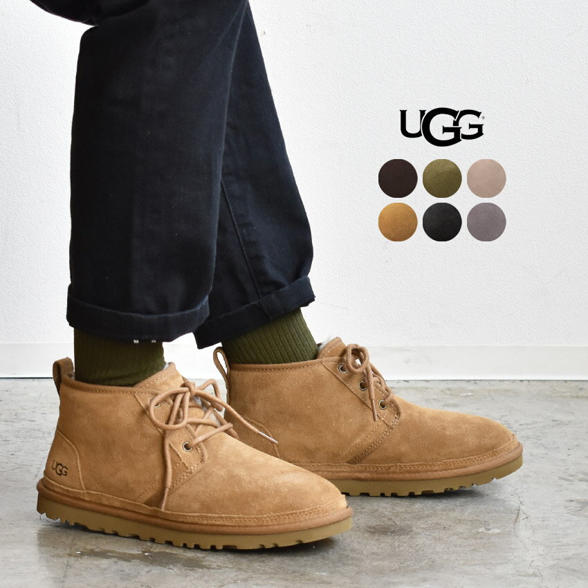 UGG アグ ムートンスニーカー ムートンブーツ ハイカット ニューメル NEUMEL 3236 メンズ ショートブーツ シープスキン カジュアルシューズ チャッカブーツ ブランド ボア レザー 靴 本革 暖かい 防寒