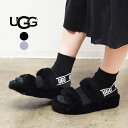 《今だけ！店内全品ポイントUP》アグ ファーサンダル UGG オー イヤー OH YEAH 1107953 レディース バンド バックベルト バックバンド かわいい ブランド シューズ 靴 黒 ブラック グレー カジュアル ロゴ 室内 室外 スリッパ 履きやすい リラックス 羊毛 天然素材F