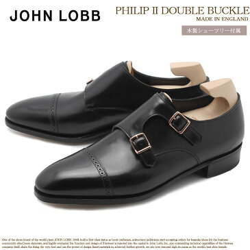 JOHN LOBB ジョンロブ ドレスシューズ ブラック フィリップ 2 ダブル バックル PHILIP II DOUBLE BUCKLE 725200L 1R メンズ ブランド フォーマル カジュアル ビジネス ベルト オフィス スーツ レザー 紳士靴 革 革靴 黒