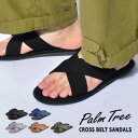 《今だけ！全品ポイントアップ中》PALM TREE パームツリー サンダル クロスベルトサンダル PT-103 SANDAL メンズ カジュアル シューズ スポーツ ビーチサンダル コンフォート シンプル 黒 おしゃれ 海 楽ちん