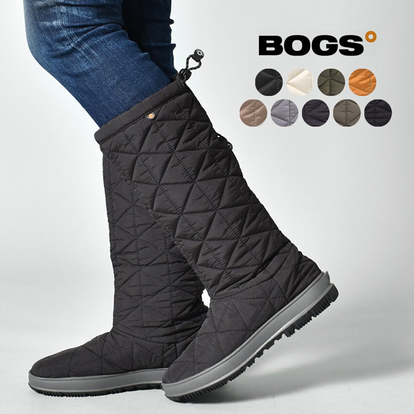 ボグス ブーツ レディース BOGS ボグス ブーツ スノーデイ トール SNOWDAY TALL 72237 レディース ロング 防水 防滑 保温 スノーブーツ ウォータープルーフ シューズ ブランド カジュアル 黒 ブラック ダークグリーン キルティング フリース