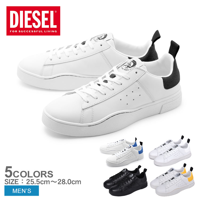 《SALE☆200円クーポン対象！》ディーゼル スニーカー メンズ DIESEL ブランド ブランド 白スニーカー 白 ホワイト 靴 シンプル カジュアル Sクレバー ロウ S-CLEVER LOW Y01748-P1729 H1527 H4034