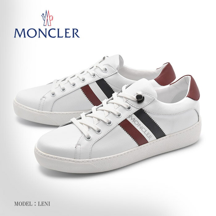 送料無料 MONCLER モンクレール スニーカー LENI レニ ホワイト2017700 07846 002レザー 天然皮革 ローカット シューズ 靴 白 トリコロール レディース