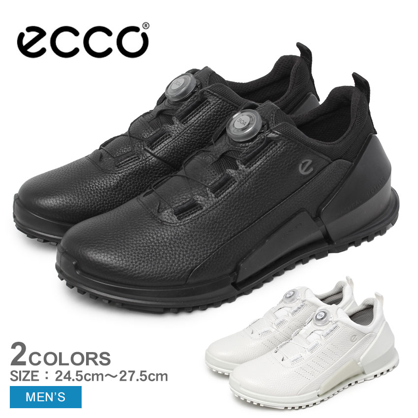 エコー スニーカー メンズ ECCO BIOM 2.0 BOA 靴 シューズ レザースニーカー ローカット おしゃれ ブランド ウォーキング レザー 本革 カジュアル BOAフィットシステム BOA ダイヤル式 シンプル スポーティ ブラック 黒 ホワイト 白 800874