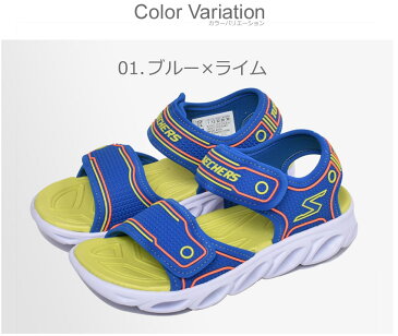 【19％OFF】限定クーポン配布！スケッチャーズ サンダル キッズ ジュニア 子供 SKECHERS S ライト ヒプノ スプラッシュ おしゃれ オレンジ ユニセックス 男の子 女の子 光る ライト ブルー 青 ネイビー 90522L S LIGHTS HYPNO-SPLASH sale1 6ss