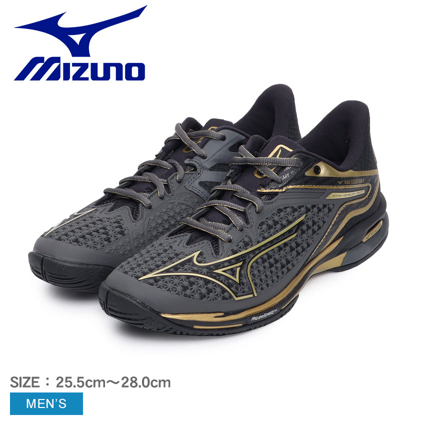 《3日間限定SALE開催中》ミズノ テニスシューズ メンズ MIZUNO ウエーブエクシードツアー 6 AC 10th スニーカー 靴 シューズ スポーツ 運動 ジム 軽量 軽い 加速性 ブランド シンプル テニス オールコート 61GA2476