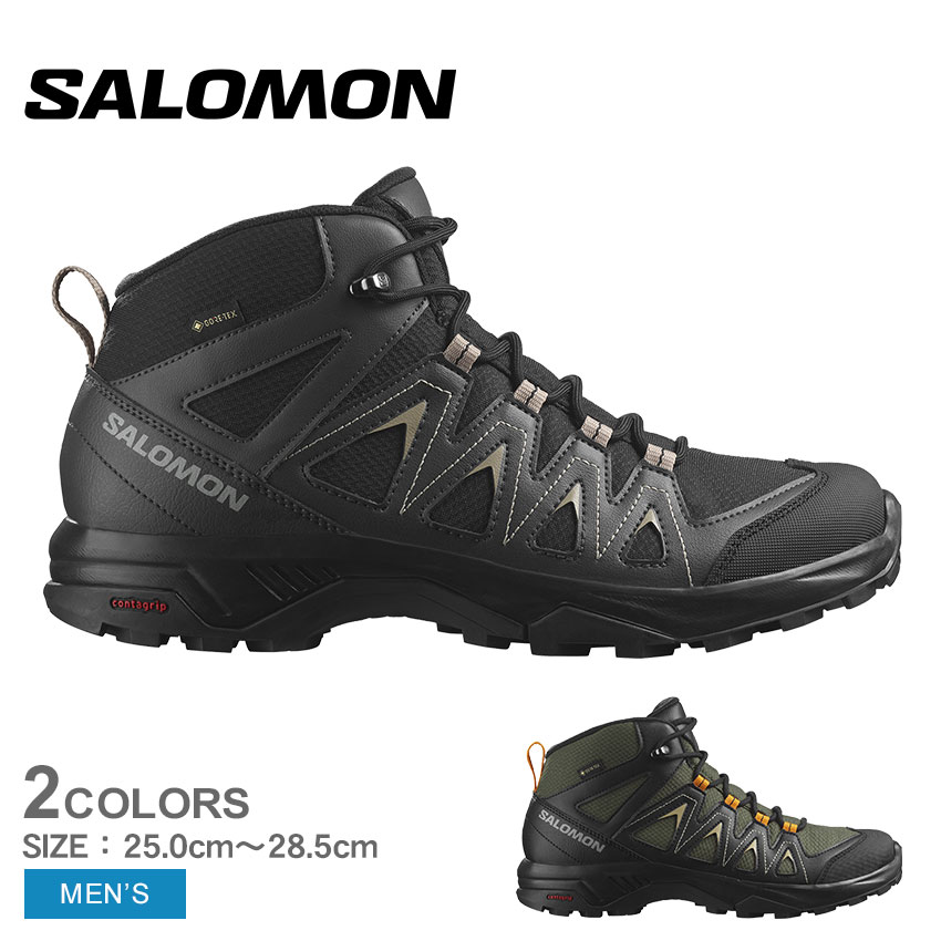 《9/20☆最大100％ポイントバック》サロモン スニーカー トレッキングシューズ トレッキングブーツ メンズ SALOMON X BRAZE MID GORE-TEX エックス ブライズ ミッド ゴアテックス 防水 雨 レイン 登山靴 山登り 軽量 靴 シューズ 黒 ブラック キャンプ アウトドア 旅行 大人