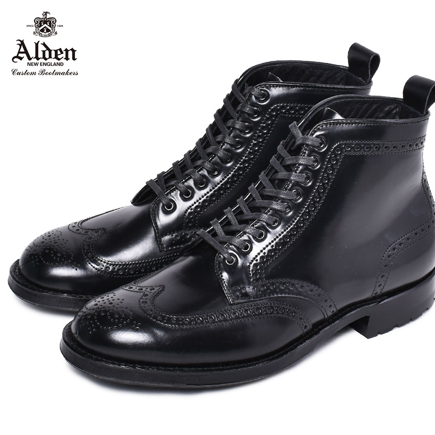 《3日間限定SALE開催中》オールデン ALDEN ドレスブーツ CORDOVAN BOOT 44697C メンズ ブランド シューズ トラディショナル ビジネス フォーマル 馬革 革靴 靴 紳士靴 通勤 通学 会社員 大人 高級靴 黒