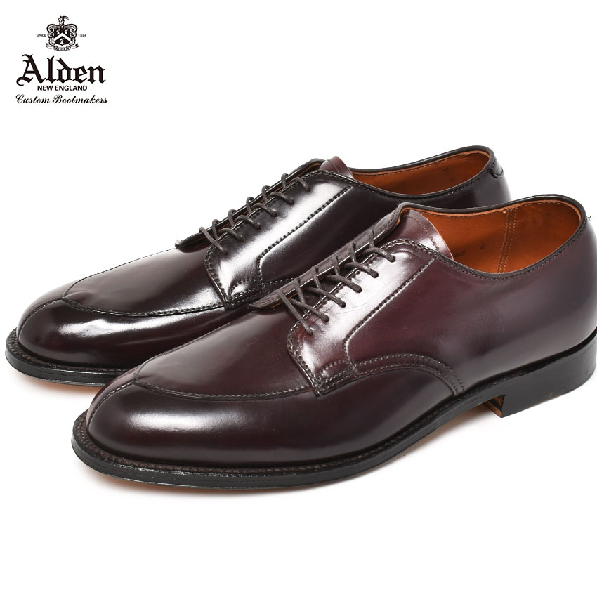 オールデン ビジネスシューズ メンズ 《今だけ！全品ポイントUP》オールデン シューズ メンズ ALDEN STRINGATA CORDOVAN 定番 コードバン トラディショナル ビジネス フォーマル カジュアル キレカジ セレカジ おしゃれ 収納袋 革靴 紳士靴 高級 ワインレッド D6616