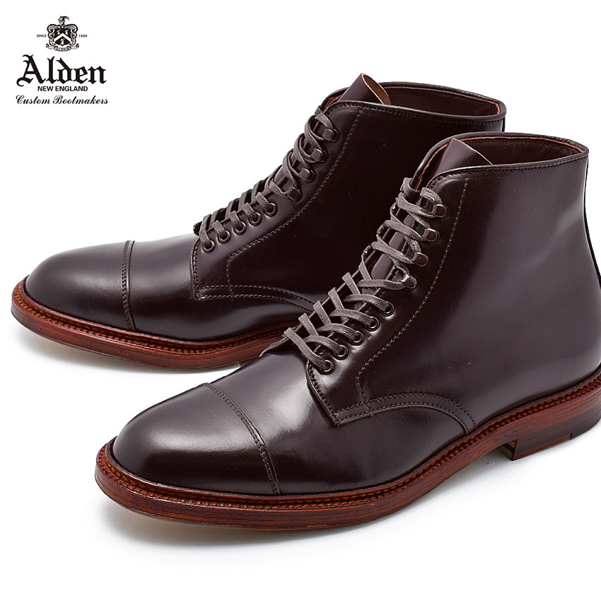 《3日間限定SALE開催中》オールデン コードバン ブーツ ALDEN 本革 きれいめ ストレートチップ バーガンディ STRAIGHT CHIP BOOT M8804HY 紳士靴 高級 ブランド ドレスシューズ ビジネス シューズ トラディショナル 馬革 革靴 レザー