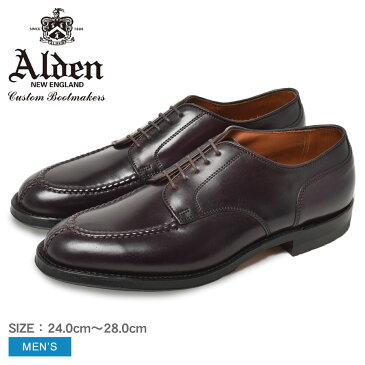 ポイント5倍☆オールデン シューズ メンズ ALDEN ALLACCIATA CORDOVAN 定番 コードバン トラディショナル ビジネス フォーマル カジュアル キレカジ セレカジ おしゃれ 収納袋 革靴 紳士靴 高級 Vチップ ワインレッド M0601C